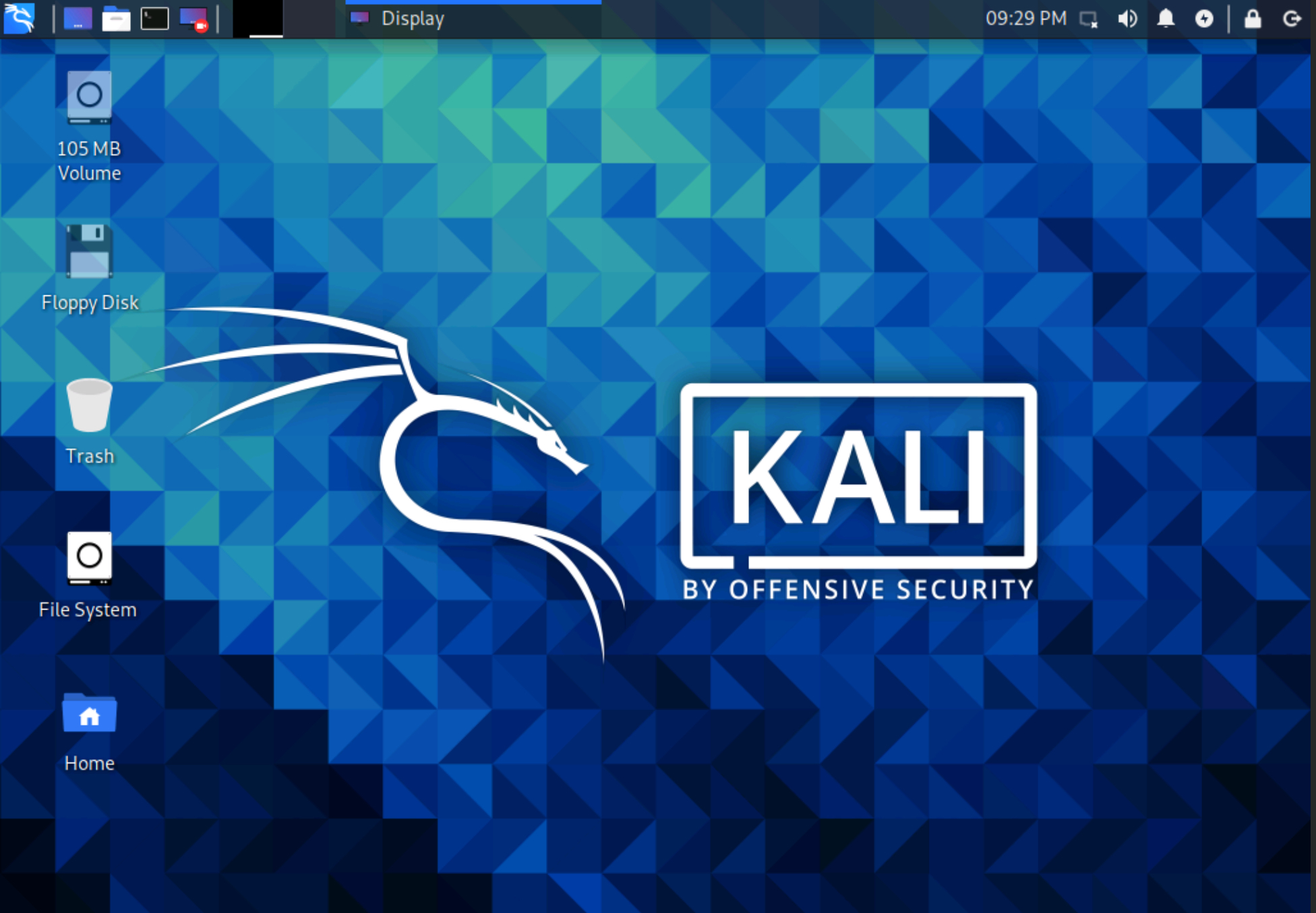 Kali Linux 2021.1 with XFCE desktop